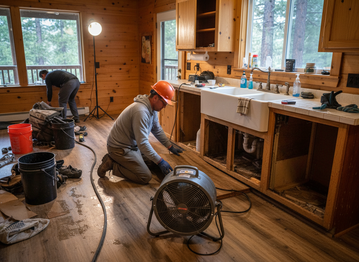 Kitchen Water Damage Repair in Rimforest, CA
